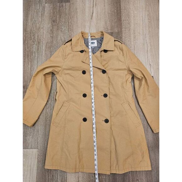 Old Navy Trench Coat Size Medium Tan - Picture 13 of 13